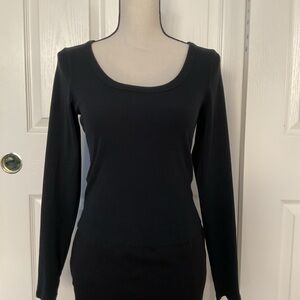 Black Long Sleeve Top Hollister